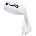 100% Jesus Sport Tie Headband Soccer Football Athletics Fitness Sweatband Bandana. 