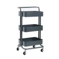3 Tier Multi-Purpose Utility Rolling Mobile Cart Trolley Organizer Drawer Units & Metal Mesh Shelving Holders Basket Rack for Kitchen, Bathroom, Bedroom Storage on Wheels. 