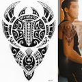 Polynesian Bull Temporary Tattoo. 