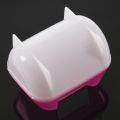 Pnk Whte Small Hamsters Bathng Sand Cage Pet Bathroom 10 x 7 x 7cm. 