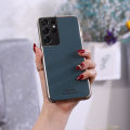 For Samsung Galaxy S22 Ultra Case Silicone Soft Cases Electroplated Avocado Green Glitter Full Protector Phone Back Cover Samsung Galaxy S22 Ultra Case. 