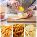 French Fry Crinkle Cutter Cutting Tool Slicer Potato Cutter Stainless Steel Wavy Chopper Knife. 