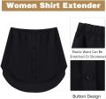 Stretchable shirt extender Shirt extenders Layering shirt extender Elastic waistband shirt extender Versatile shirt extender Women's shirt extender Soft fabric shirt extender Breathable shirt extender. 
