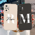 Personalized Letter Diy Name Case For Xiaomi Redmi Note 11 12 10 8 9 Pro 8T 10C Case Poco X5 X3 Pro M5 Mi 11 Lite 5G NE 11T Pro. 