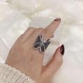 Vintage Antique Silver Color Butterfly Rings For Women Men Snake Owl Wings Muslim Fashion Finger Ring Adjustable Anillos Jewelry. 