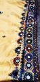 Sindhi/ balochi embroidered large size original karhai handmade yellow chadar for ladies. 