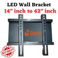 14 inch to 42 inch Universal LCD LED TV Wall Bracket Wall Mount Wall Stand Non-Movable with Free Screws and Bolts. 
