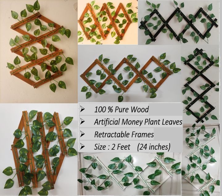 Artificial%20Money%20Plant%20Wooden%20Green%20Leaf%20Fence%202%20Feet%20Retractable%20Climbing%20Frame%20for%20Home%20Gardening%20and%20Decoration%20-%20Image%205