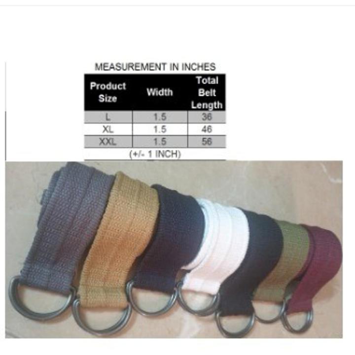 D Buckle Waist Belt Mens Boys Plain Webbing Waistband Casual Canvas Belt