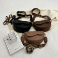 2023 New Solid Color PU Leather Women's Crossbody Bag With Stylish Red Wide Shoulder Strap Shoulder Small Square Bag. 