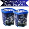 YYS Oven & Cookware Cleaner Stainless Steel Cleaning Paste Multi-Purpose Cleaner & Polish Cleaning Gel for Removing Rust Powerful Stainless Steel Cookware Cleaning Paste Household Kitchen Cleaner Washing Pot Bottom Scale Strong Cream Detergent. 