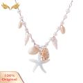 High-quality Necklace Exquisite Conch Starfish Necklace Elegant Beach Jewelry with Faux Pearls Perfect for Trendy Southeast Asian Buyers Exquisite Necklace. 