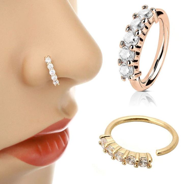 Piercing 8MM THIN Nose Ring Nostril Body Jewelry 1 PIECE Daraz.pk