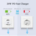 Original 18W charger type C Iphone Supports Output Fast Charger with Lighting to type C cable 1m 3.0 Adapter Fast Wall Adapter USB C Power Adapter compatible with Iphone as well as any USB C enabled Device. 