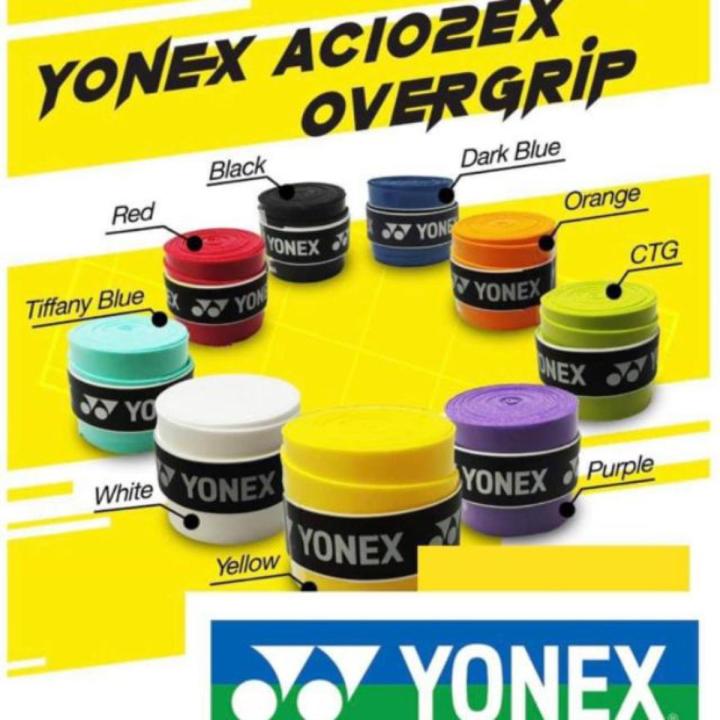 Yonex Badminton, Lawn tennis, Squash Over Grip Maximum absorption guarantees non-slip performance on wet or dry condition Suitable for various racket sports NOTE random color will be delivered