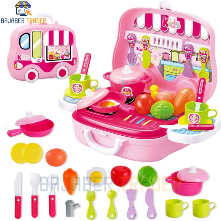 Kitchen Cook Set For Kids Pretend Play Cooking Set Role Play Toys