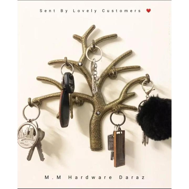 Key Holder / Stylish Metallic Wall Mounted Key Holder/ New Decorative Tree-Shaped Antique Design Wall Mounted Key Holder