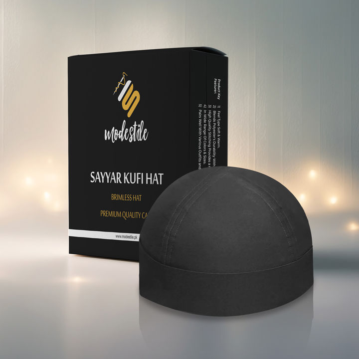 Sayyar Brimless Kufi Hat, Islamic Cap For Men's, Soft Stuff, Kofi Salah, Headwear for Muslim Prayers, Polyester Cotton Koofi, Namaz Topi For Men and Boys