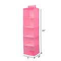 Closet Organizer Hanging Storage Bag Wardrobe Cloth Organizer 5/6 Layers Shelf Foldable Clothing Storage Rack Shelves. 