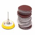 2inch 50mm Loop Tools DIY Sanding Pad 3mm Shank with 60pcs 100 to 2000 Grit Sand Sander. 