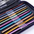 Knitting tools Sweater needles Metal crochet Stainless steel aluminum crochet hooks set 22 sets-KS. 