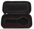 High Quality Watch box Portable Carbon Fiber, 2 Slots Display Zipper Case Storage Holder. 