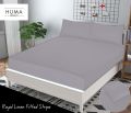 Huma - Royal Linen Fitted Micro Cotton King size bedsheets with 2 Pillows. 