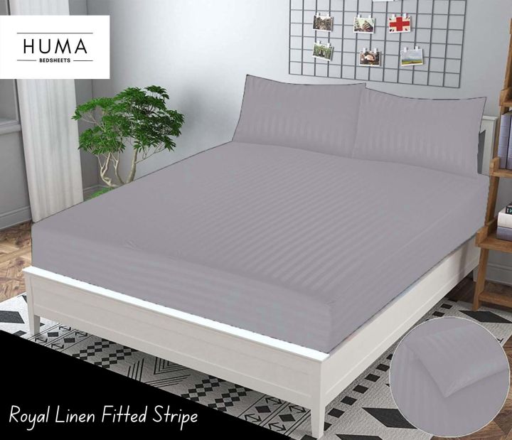 Huma%20-%20Royal%20Linen%20Fitted%20Micro%20Cotton%20King%20size%20bedsheets%20with%202%20Pillows%20-%20Image%207