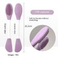 Silicone Double Head Mask Brush, Silicone Face Wash Brush, Mud Film Special Scraper Applicator, Facial Cleansing Brush, Cleaning Tool. 