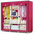 3 DOOR PORTABLE FOLDING WARDROBE CUPBOARD. 