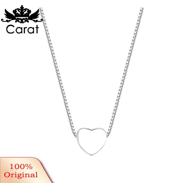 Carat Lightweight Clavicle Chain Minimalist Heart Pendant Necklace for Women Elegant Collarbone Chain Lightweight Clavicle Jewelry Style Delicate Love Pendant
