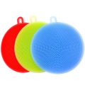 Pack of 3 - Silicone Sponge Dish Washing Kitchen Scrubber - Dish Sponge Kitchen Sponges Dishes Silicone Scrubber Kitchen Sponge Dish Sponges Gadgets Brush Accessories Cleaning Washing Scrub. 