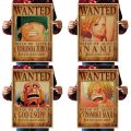 Anime One Piece Wanted Order Kraft Paper Collection Posters Bounty Poster Wall Decoration. 