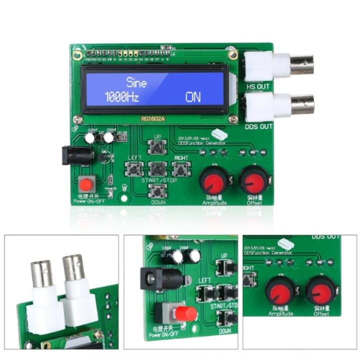 DDS Function Signal Generator Module Sine Square Triangle Sawtooth Wave Low Frequency LCD Display Digital DIY Module