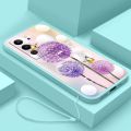 [Free Strap] VIVO V29 5G V29e V29Pro Stylish Dandelion Flower Phone Cover Liquid Silicon Case Shockproof Casing. 
