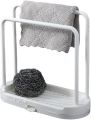 Kitchen Sponge Brush Holder Detachable Towel Rag Hanger For Bathroom Sink. 