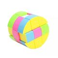 3x3x3 Magic Rubik's Cube block Cylinder Speed professional Puzzle Cube fidget toy | Gol Cube with Vivid Colors and Smooth Rotation. 