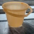 2 Pcs Set Semi Transparent Plastic Bucket Large Balti with Mug Bath Set 30 Liters. 
