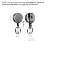 Heavy Duty Retractable Badge Holder with Aluminum Metal Vertical ID Card Holders for Office ID Cards (Black - Pack of 2). 