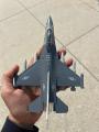 F-16 Fighter Jet Aero Plane Diecast Toy Grey Office/Home Decor and For Kids Collectors. 