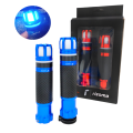 Universal Rizoma LED Rubber Aluminum Motorcycle Handle Bar Soft Grips Throttle Grip CNC LED RS-30 7/8" 22mm - BLUE. 
