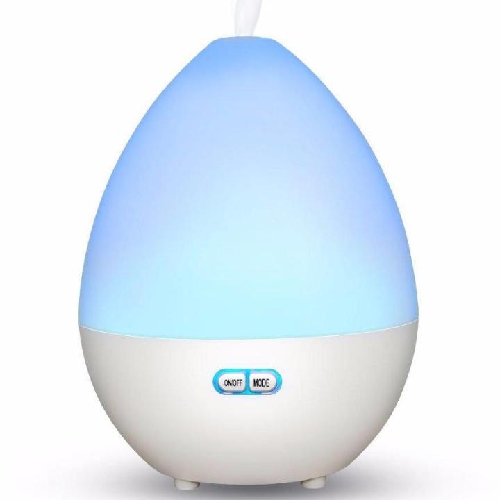 Bluetooth Ultrasonic Cool-Mist Humidifier with Essential Oil Aroma Diffuser with 7 Color LED Lights - 450ml
