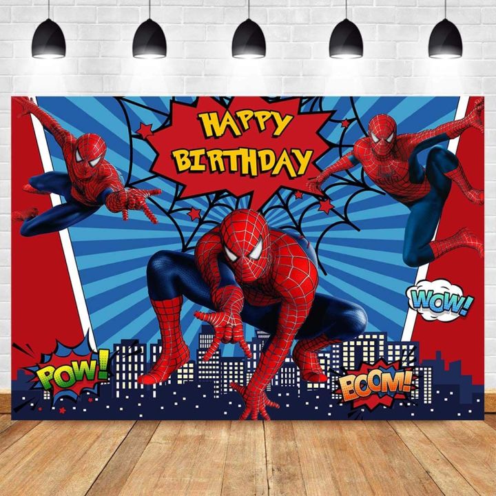 Spider man Birthday Backdrop / Birthday theme decoration / panaflex / backdrop curtain for birthday / birthday accessories / party supplies