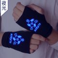 【Ready Stock&COD ALI Naruto Anime Gloves Toy Two-dimensional Uchiha Konoha Logo Warm Double Cotton Luminous Toys. 