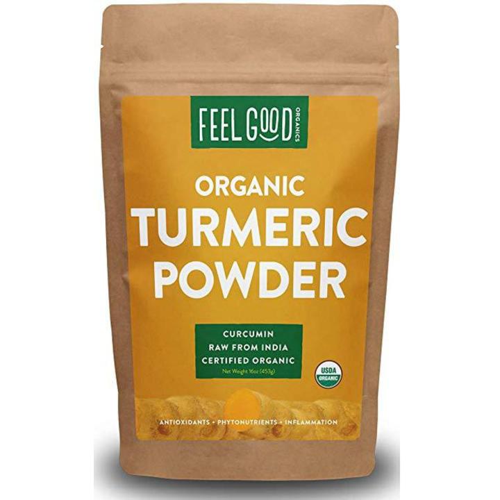 Organic Turmeric Root Powder - 16oz Resealable Bag (1lb) - 100% Raw w/Curcumin From India - by Feel Good Organics  by Feel Good Organics