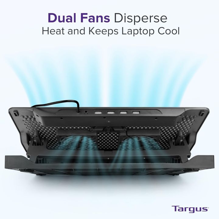 Laptop Cooling Pad - Dual Fan 17" Chilling Mat plus with 4-Port Hub havey cooling pad stand coolingpad coolingfan doublefans