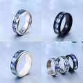 Iron Warrior European and American punk jewelry stainless steel rotating skull ring personalized simple titanium steel ring. 