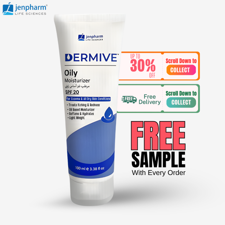 Jenpharm - Dermive Oily Moisturizer 100ml - For Men & Women