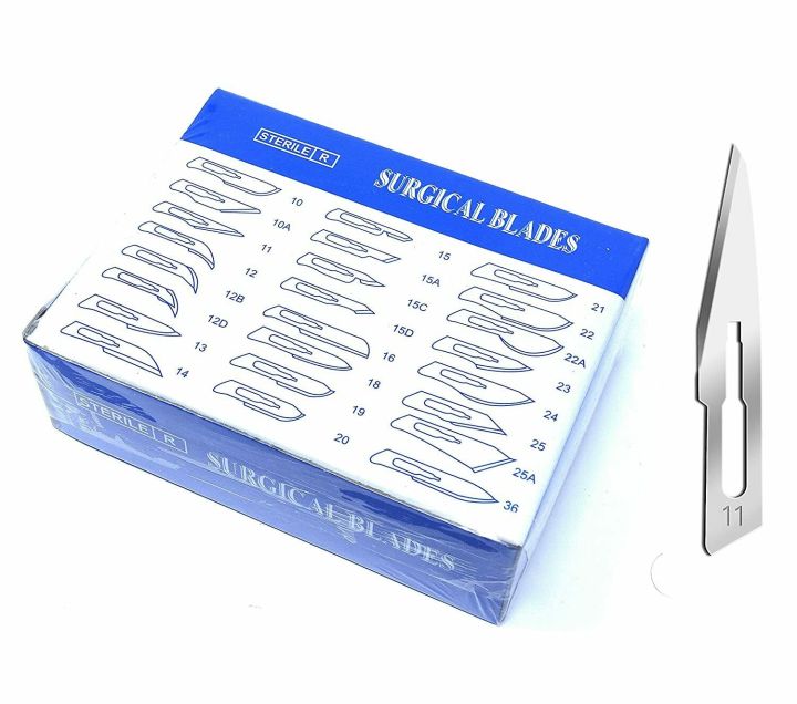 High Quality (Pack Of 50Pcs)  Scalpel Handle Blades Number 11, Stainless Steel Blade Surgical Blade For Craft Model Making Carving, Scoring Paper Cutting and Many Other Purposes Use Scalpel Handle BladesDental Lab Blades Scalpel Blade # 11