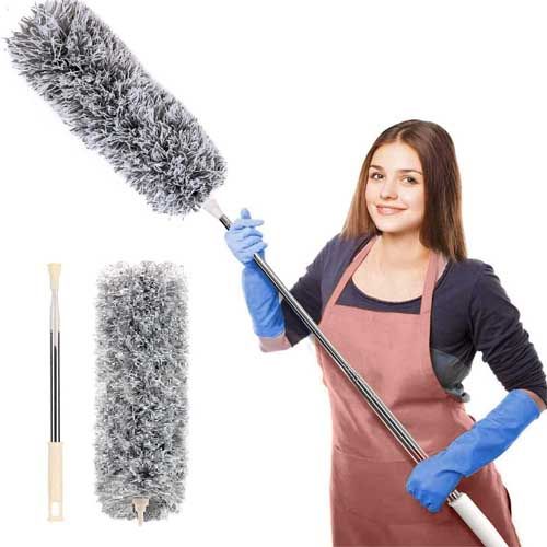 Multiple Cleaning Duster Foldable Adjustable Large Stick Steel Rod